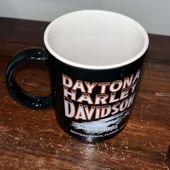 3-Black Harley-Davidson Motorcycle Daytona Beach Florida Sturgis Coffee Mug Cup - Picture 8 of 8